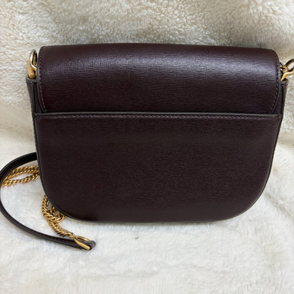 Gorgeous Tory Burch Robinson Convertible Bag Deep Wine Color - Picture 3 of 15